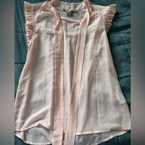 Forever 21 Light Pink Ruffle Sleeve Blouse